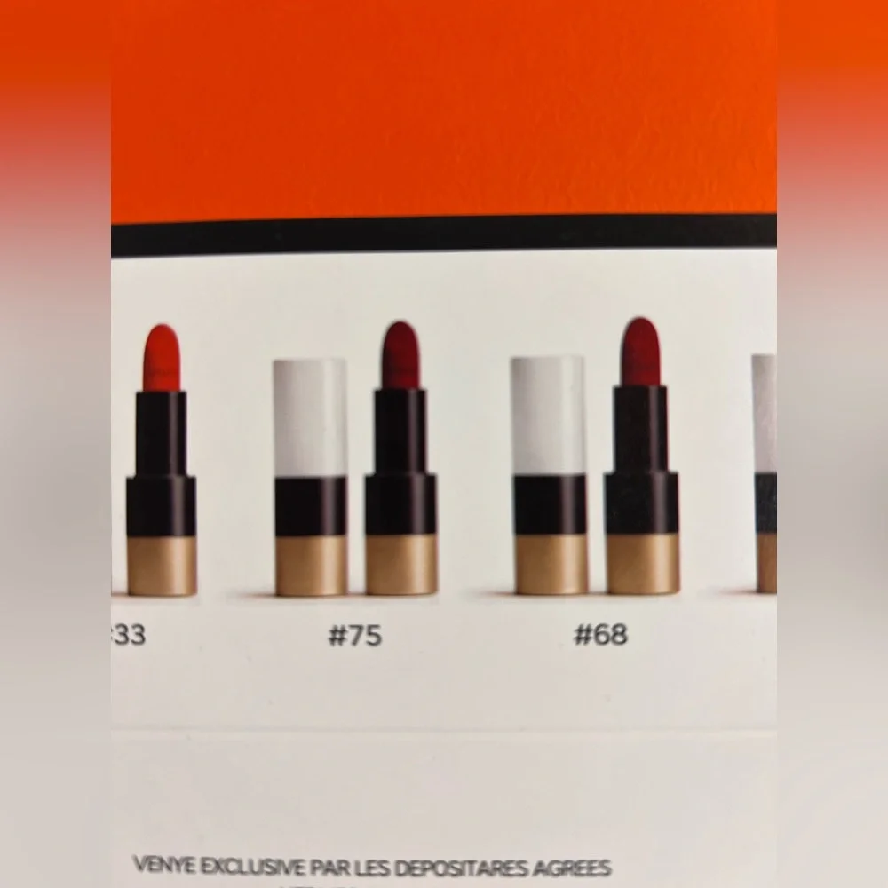 Hermès 5pc Lipstick Boxed Set luxury lip color 5 pcs#21,33,75,68,85 Giftable